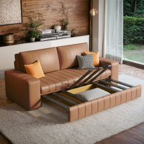Kalana Sleeper Leather Sofa Wayfair
